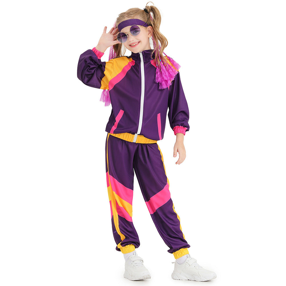80s Disco Tracksuit Costumes for Kids